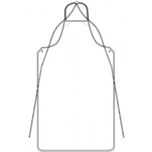 AVENTAL TELA DUPLA/TURC ALÇ/CORD/TI,110X75 BRANCO*